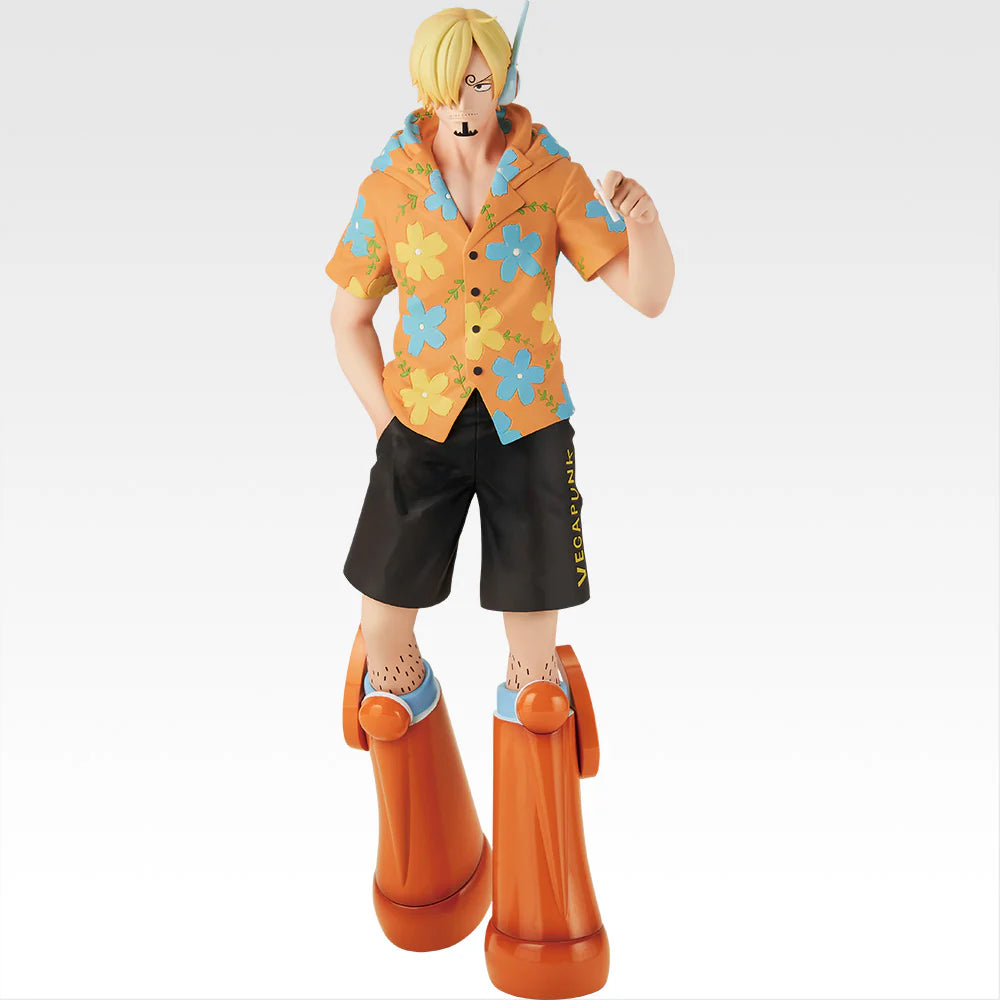  One Piece Sanji Egghead Island Ichiban Kuji Prize C MASTERLISE EXPIECE figure, official Sanji tropical shirt and futuristic boots anime figure imported from Japan.