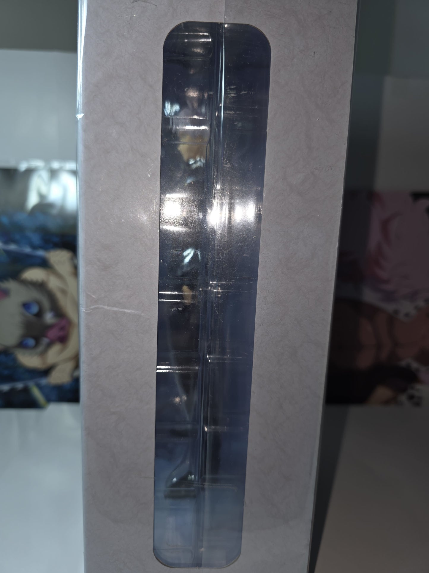 Jujutsu Kaisen Satoru Gojo Ichiban Kuji Prize D figure Japan version, Satoru Gojo in high school uniform standing anime collectible in window display box.