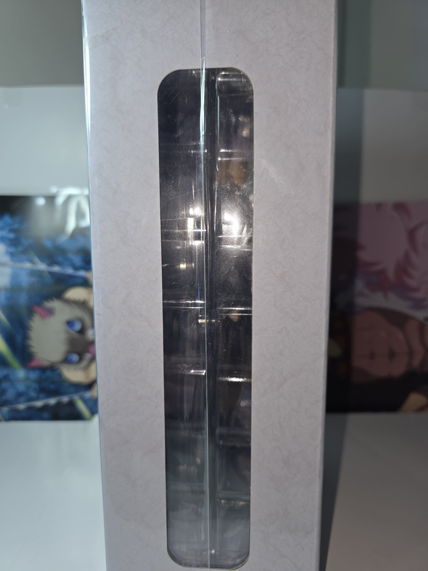 Jujutsu Kaisen Satoru Gojo Ichiban Kuji Prize D figure Japan version, Satoru Gojo in high school uniform standing anime collectible in window display box.