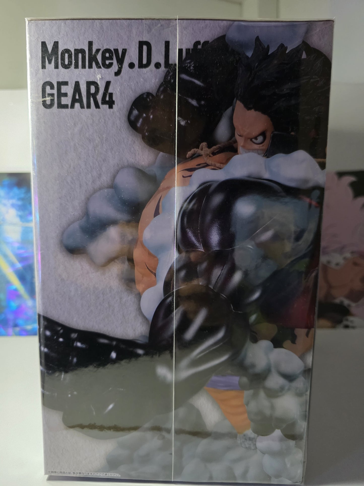 Bandai One Piece Monkey D Luffy Gear 4 Boundman Wano Country Act 3 Prize B MASTERLISE EXPIECE figure, anime battle statue with cloud effects.
