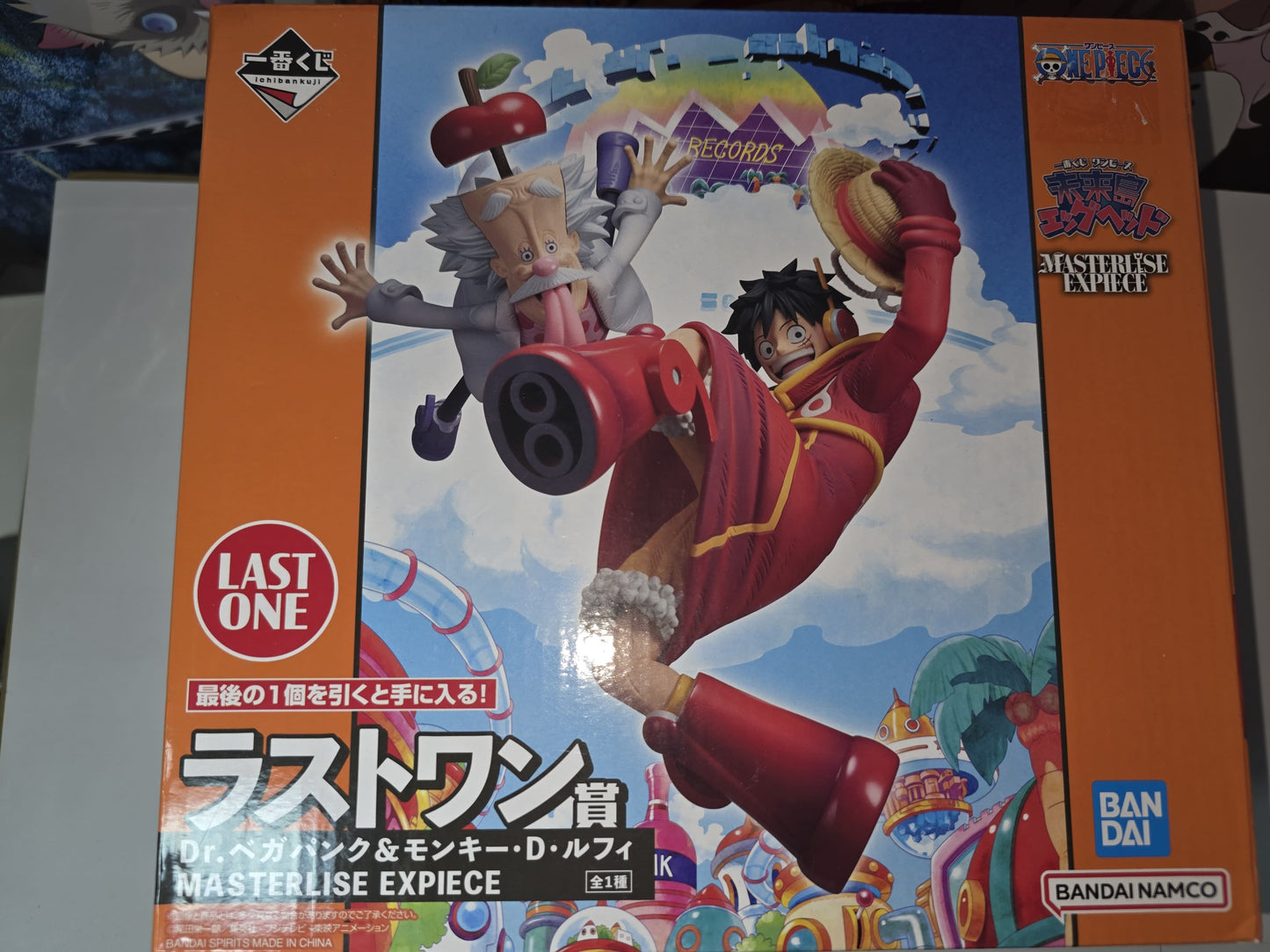 One Piece Monkey D Luffy and Dr Vegapunk Ichiban Kuji Future Island Egghead Last One Prize MASTERLISE EXPIECE figure, authentic Japanese release dual character anime statue.
