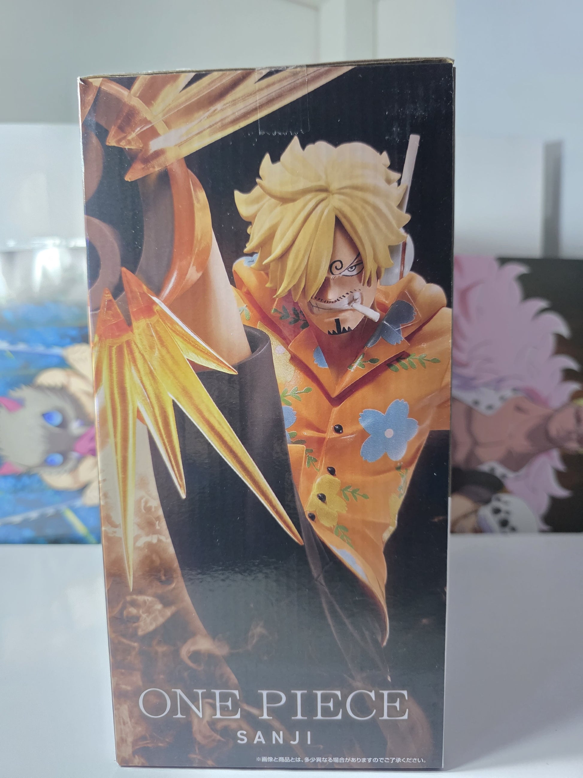 One Piece Sanji Egghead Island Burst of Energy Ichiban Kuji Prize C MASTERLISE EXPIECE figure, authentic Japanese release Sanji kick battle pose anime statue with blast effects.