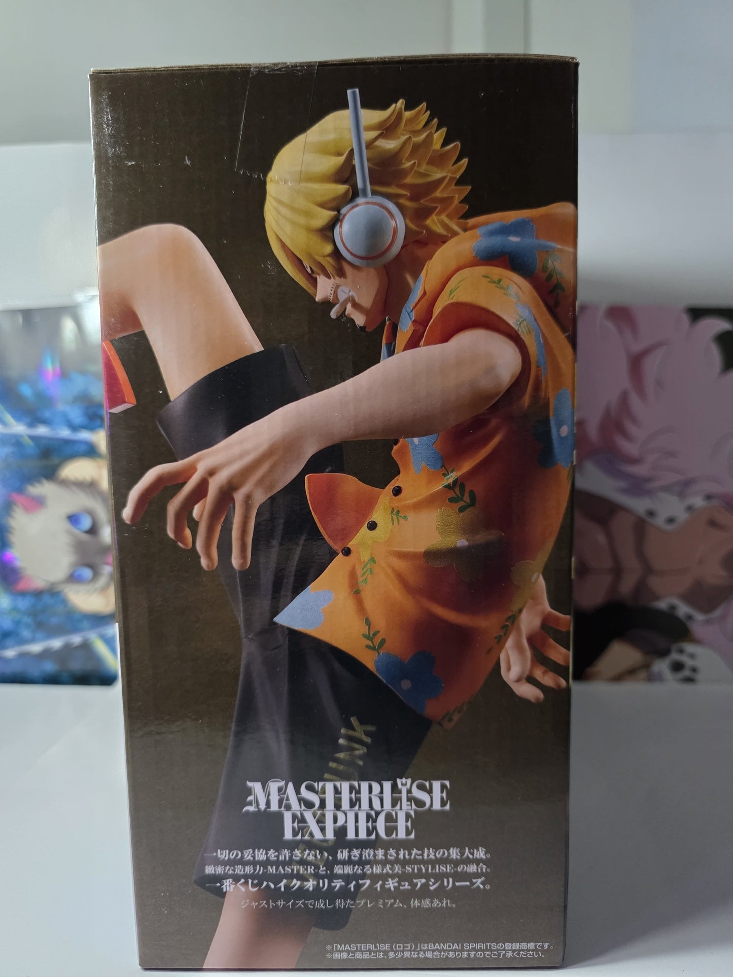 One Piece Sanji Egghead Island Burst of Energy Ichiban Kuji Prize C MASTERLISE EXPIECE figure, authentic Japanese release Sanji kick battle pose anime statue with blast effects.