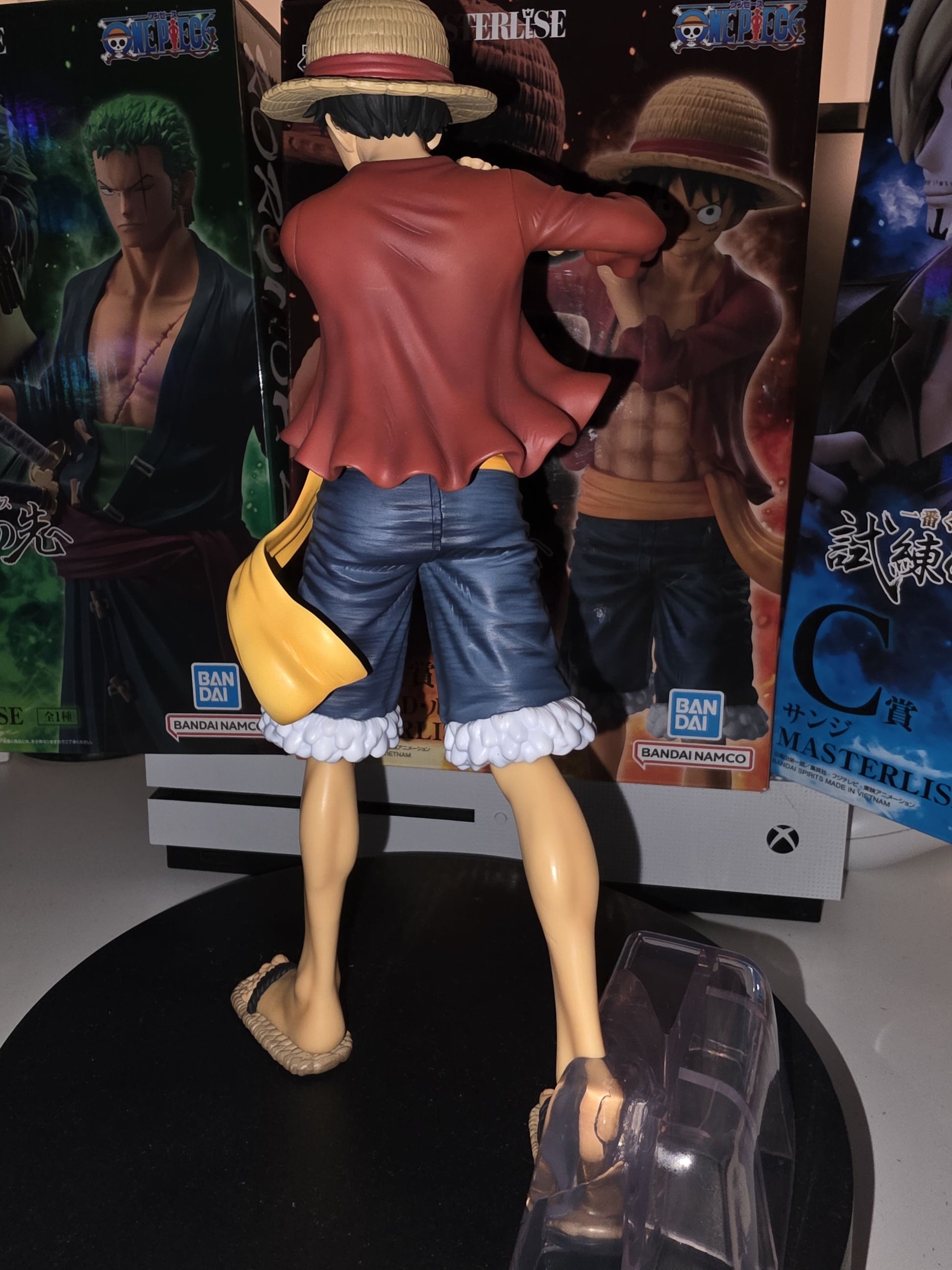 Opened authentic One Piece Monkey D Luffy Masterlise Prize A figure Ichiban Kuji Shiren no Sono Saki, pre-owned Japanese import anime figure.