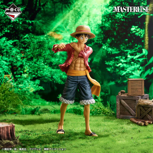 Opened authentic One Piece Monkey D Luffy Masterlise Prize A figure Ichiban Kuji Shiren no Sono Saki, pre-owned Japanese import anime figure.